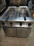 ELEKTRIČNA SAMOSTOJEČA DVOJNA FRITEZA - 2x 18 - 20  L－ INOX