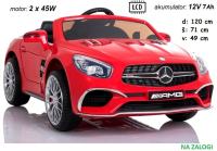 Otroški avto na akumulator Mercedes SL65 (rdeč) + daljinec + LCD EKRAN
