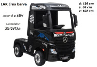Otroški tovornjak MERCEDES ACTROS (LAK črn) na akumulator