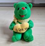 Plišasta igrača pliško medved medo zelen i love you valentinovo novo