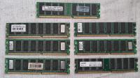 DDR 266/333/400 MHz 184-pin RAMi - 2x512MB, 3x256 MB in 2x128MB