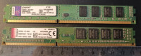 DDR3 8 gb (2 x 4gb) Kingston, 1333MHz, Single 1,5V, 10600