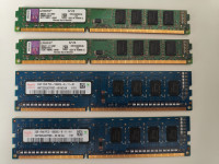 RAM DDR3 1333Mzh 8GB (2x4GB) in 4GB (2x2GB)