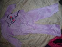 Dekliška pižama, LAMA -svetlo vijola, žametna, vel 92-98
