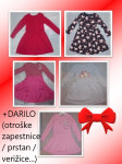 C&A, H&M 116/122: 5x dekliška oblekica z dolgimi rokavi, 5-8 let