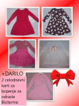 C&A, H&M 116/122: 5x dekliška oblekica z dolgimi rokavi, 5-8 let