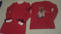 Dekliška božično-novoletna tunika+ majica, vel 146- 152