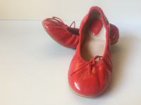Dekliški čeveljčki -  usnjene rdeče balerinke Bloch št.29