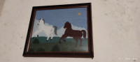 Otroška slika za dekoracijo -konjiček 45x35 cm