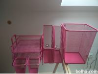 prodam pripomočke za šolarko v rožnati barvi Ikea