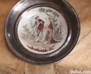 Dekorativni krožnik PORCELAN IN CIN secesija