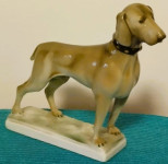 Madžarska vižla - figura iz porcelana Zsolnay iz leta 1950