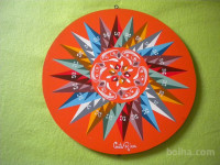 Okrasni krožnik s poslikavo na lesu, original iz Costa Rice