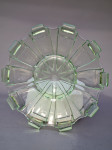 Steklen kristalen krožnik zelenega odtenka
