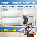 Multisplit klimatska naprava dvojček 2 x GWH12AGAXB / GWHD18NK 5,3kW P