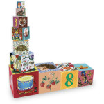 Aktivnostna piramida Vilac x Nathalie Lété Cardboard Nesting Cubes - B