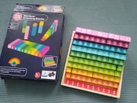 Lesene mavrične kocke za računanje Montessori Playtive