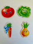 Montessori mehke razvojne puzzle "Zelenjava"
