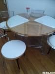 reprezentančna miza ( les, krom) + 4x stoli