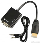 Adapter miniHDMI-HDMI, HDMI-VGA+audio PC, DVD, Xbox