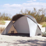 vidaXL Šotor za plažo za 2 osebi siv pop-up vodoodporen
