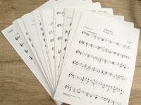 NOTE za KITARO, glasbena šola, pesmi - natis preko 130 strani - prodam