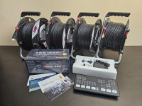 Livestream set: ATEM Mini Pro, 3x HDMI 100m optika, 1x CAT7 Ether 80m