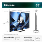 55U7SE 55" 4K ULED Mini LED Smart TV 144 Hz 6 ms HDR