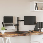 vidaXL Nosilec za monitor črno jeklo VESA 75/100 mm