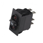 CZONE ROCKER Switch Uključeno/isključeno crno s crvenom svjetlošću-80-