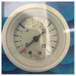 Teleflex 31375E Indikator bijelog tlaka zaslon od 0 do 15 psi
