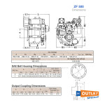 Novi ZF Marine ZF500 Omjer 1: 1.125 Prijenos morskog mjenjača - 321600