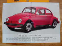 Lot 61 brošur/letakov za avtomobile, 70. leta