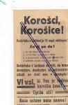 PLEBISCIT - LETAK - "KOROŠCI IN KOROŠICE!" 1920