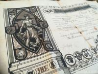 star dokument učno pismo 1934,učno spričevalo,mojstrski izpit,glasilo,