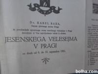 Vabilo Jesenski velesejem v Pragi 6.do 13.septembra 1925