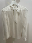 Comma bela bluza z dolgimi rokavi s pentljo (36)