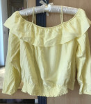 Rumena off shoulder majica H&M