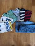 Majice 146-152 in podložene jeans hlače 164