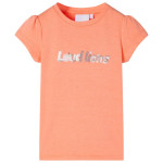 Otroška majica s kratkimi rokavi neon oranžna 104