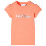 Otroška majica s kratkimi rokavi neon oranžna 116