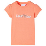 Otroška majica s kratkimi rokavi neon oranžna 92