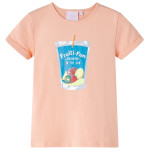 Otroška majica s kratkimi rokavi svetlo oranžna 116
