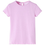 Otroška majica s kratkimi rokavi svetlo roza 140
