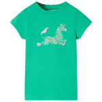Otroška majica s kratkimi rokavi zelena 128
