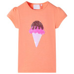 Otroška majica neon oranžna 116