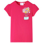 Otroška majica živo roza 128