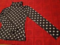 41-ŽESNKA MAJICA TEMNO MORDA/ČRNA NA BELE PIKE