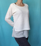 Lepa svetlikajoča majica s prosojnim dodatkom, XS-S