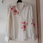 NARA CAMICIE BELA SRAJCA Z VEZENINO M/L